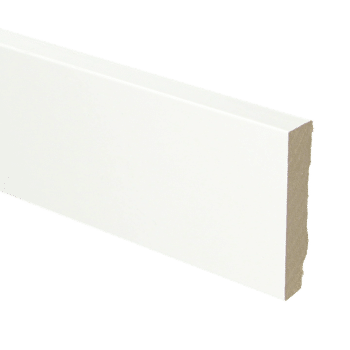Vloerenwinkel Gefolied MDF plint 70x15 Recht Wit Gefolied