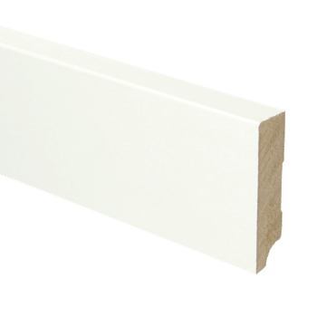 Vloerenwinkel Gefolied MDF plint 70x18 Recht Wit Gefolied