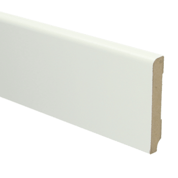 Vloerenwinkel Gefolied MDF plint 90x15 Kwartrond Wit Gefolied