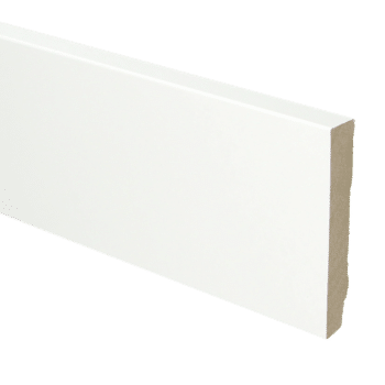 Vloerenwinkel Gefolied MDF plint 90x15 Recht Wit Gefolied
