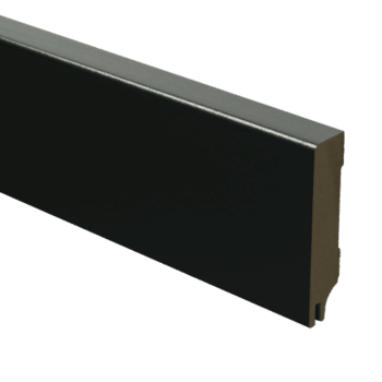 Vloerenwinkel Voorgelakt RAL9005 MDF plint in zwart 70x18 Recht Voorgelakt RAL9005